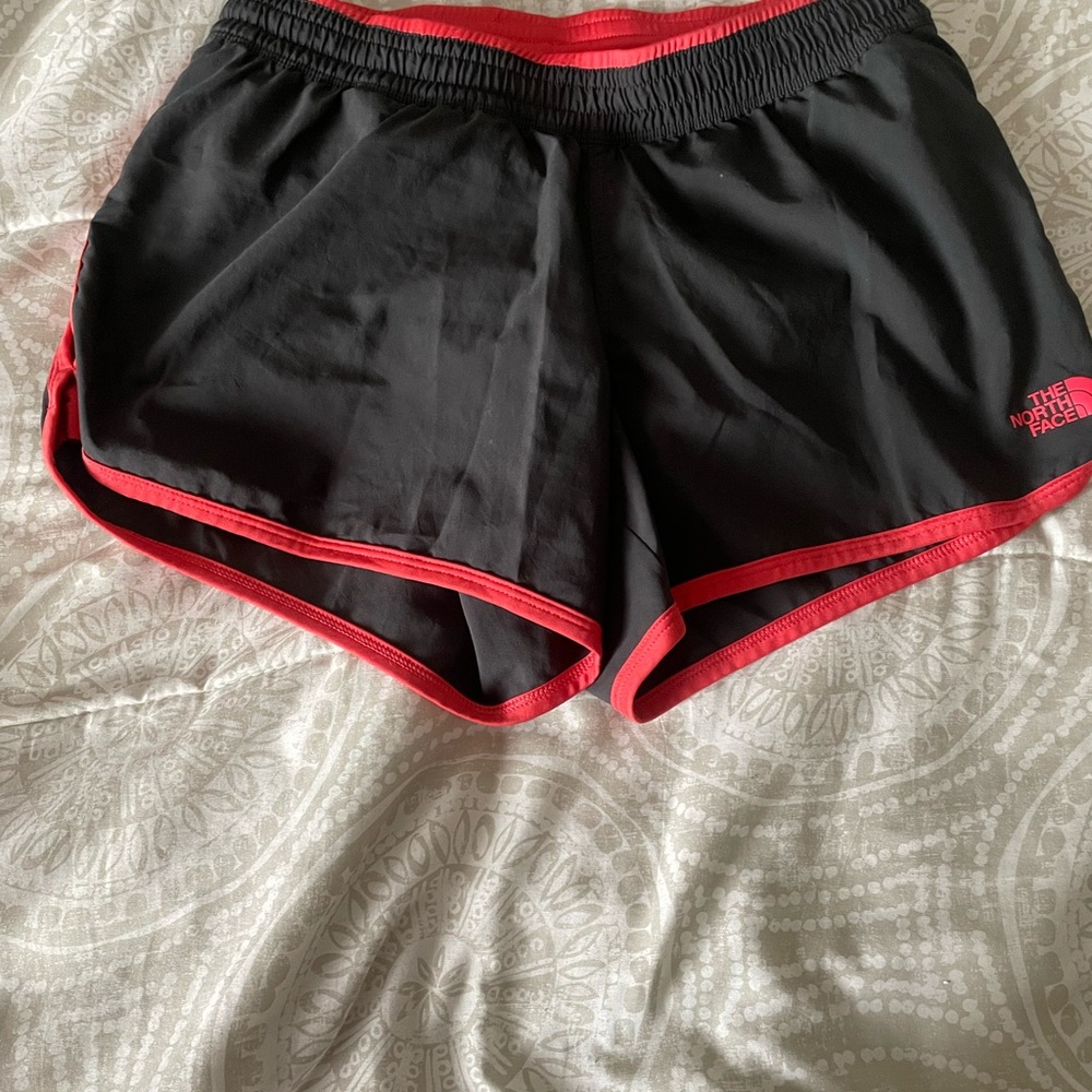 The North Face Women's Black and Red Shorts